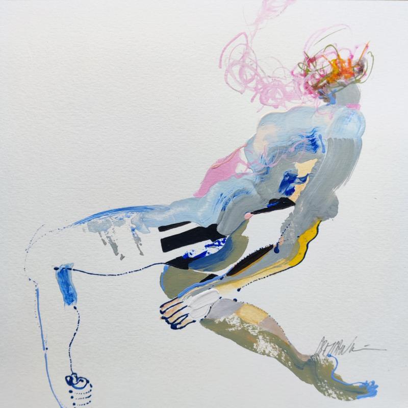 Painting L'équilibre by Cressanne | Painting Figurative Acrylic Nude