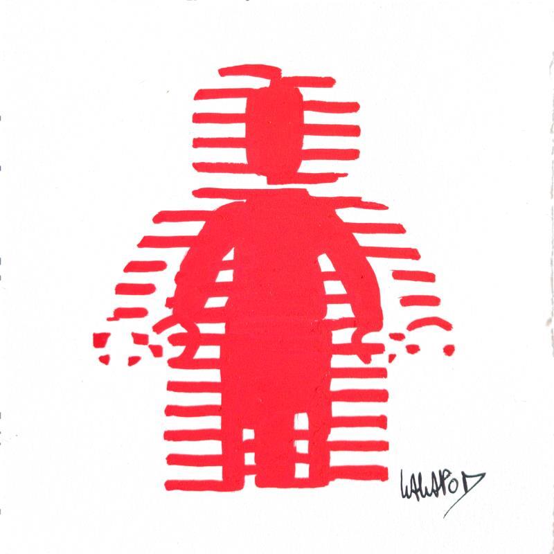 Painting Lego Décalage Rouge  by Wawapod | Painting Pop art Acrylic, Posca Pop icons
