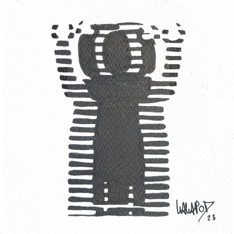 Painting Lego Décalage black by Wawapod | Painting Pop-art Pop icons Acrylic Posca