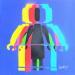 Painting Multi Lego Bleu  by Wawapod | Painting Pop-art Pop icons Acrylic Posca