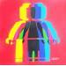 Painting Multi Lego Rouge  by Wawapod | Painting Pop-art Pop icons Acrylic Posca