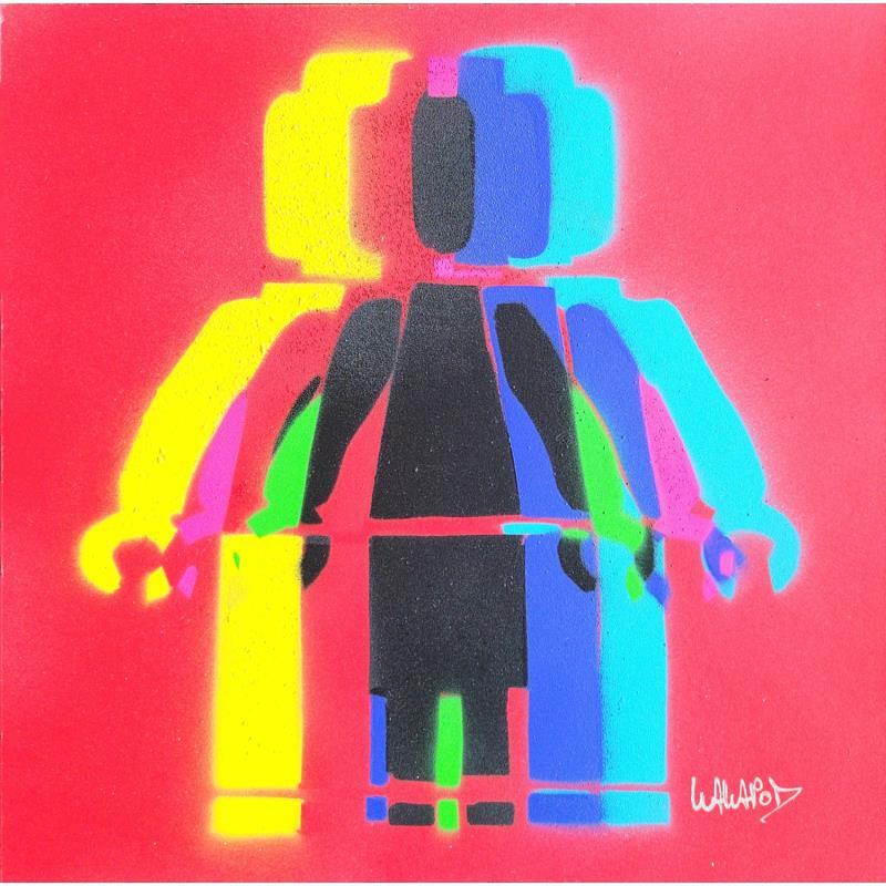 Painting Multi Lego Rouge  by Wawapod | Painting Pop-art Acrylic, Posca Pop icons