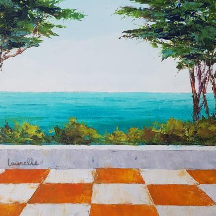 Painting La plus belle vue by Bessé Laurelle | Painting Figurative Oil Landscapes, Marine