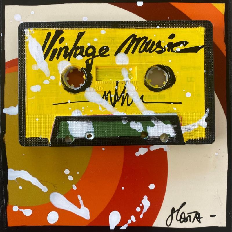 Painting Vintage Music by Costa Sophie | Painting Pop art Acrylic, Gluing, Posca, Upcycling