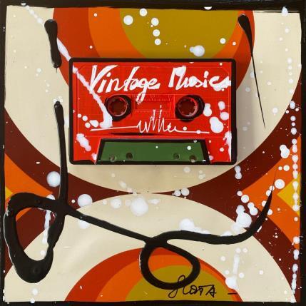 Painting Vintage Music by Costa Sophie | Painting Pop-art Acrylic, Gluing, Posca, Upcycling Pop icons