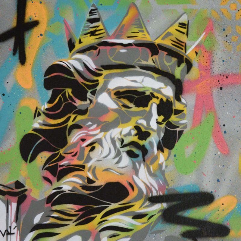Painting Zeus by Lenud Valérian  | Painting Street art Life style Graffiti