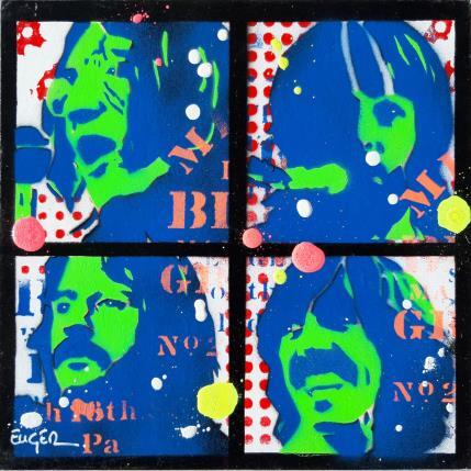 Painting BEATLES by Euger Philippe | Painting Pop-art Acrylic, Cardboard, Gluing, Graffiti Pop icons