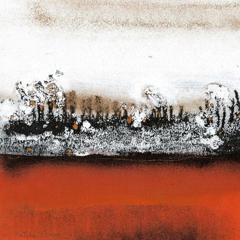 Peinture Bosque nevado par Levin Betina | Tableau Abstrait Mixte minimaliste
