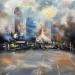 Gemälde La ciudad desierta von Moraldi | Gemälde Naive Kunst Urban Acryl