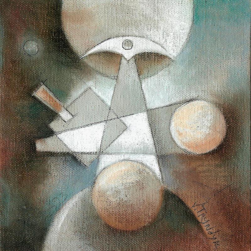 Painting UFO by Tryndyk Vasily | Painting Figurative Oil Minimalist