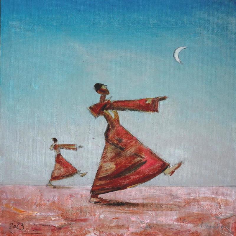 Painting The call of polar star by Tryndyk Vasily | Painting Figurative Life style Minimalist Oil