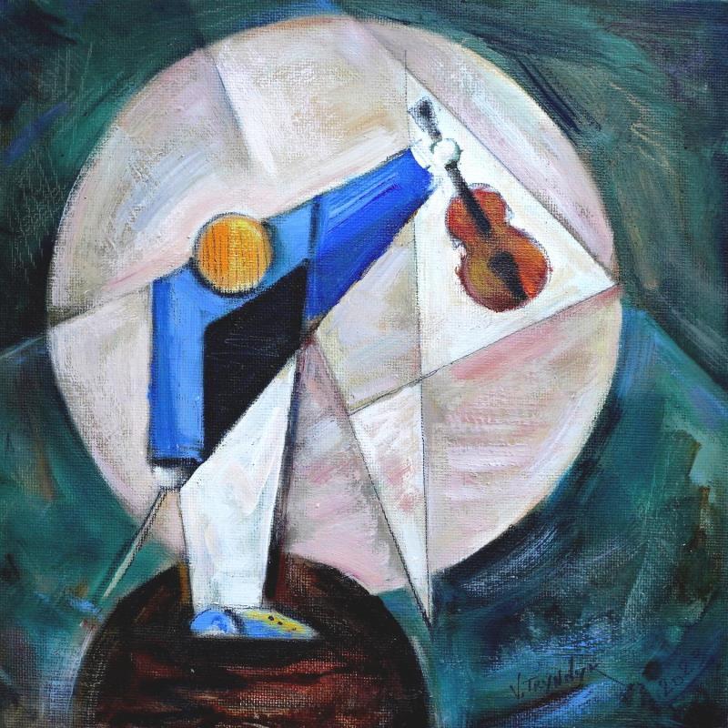 Gemälde Bravo in blue von Tryndyk Vasily | Gemälde Figurativ Minimalistisch Öl