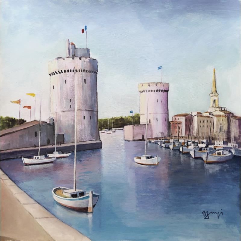 Painting AP46  LA ROCHELLE by Burgi Roger | Painting Figurative Landscapes Marine Life style Acrylic