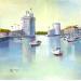 Gemälde AP47   LA ROCHELLE von Burgi Roger | Gemälde Figurativ Landschaften Urban Marine Acryl
