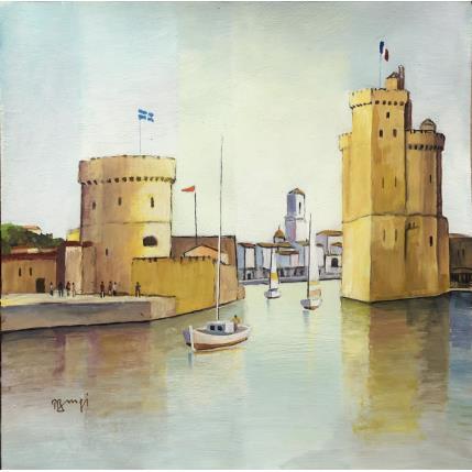 Painting AP48  LA ROCHELLE by Burgi Roger | Painting Figurative Acrylic Landscapes, Life style, Marine