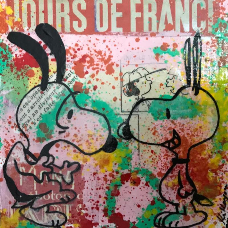 Peinture Snoopy duo par Kikayou | Tableau Pop-art Icones Pop Graffiti
