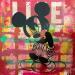 Gemälde Mickey angry von Kikayou | Gemälde Pop-Art Pop-Ikonen Graffiti