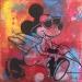 Peinture Mickey surf 1 par Kikayou | Tableau Pop-art Icones Pop Graffiti