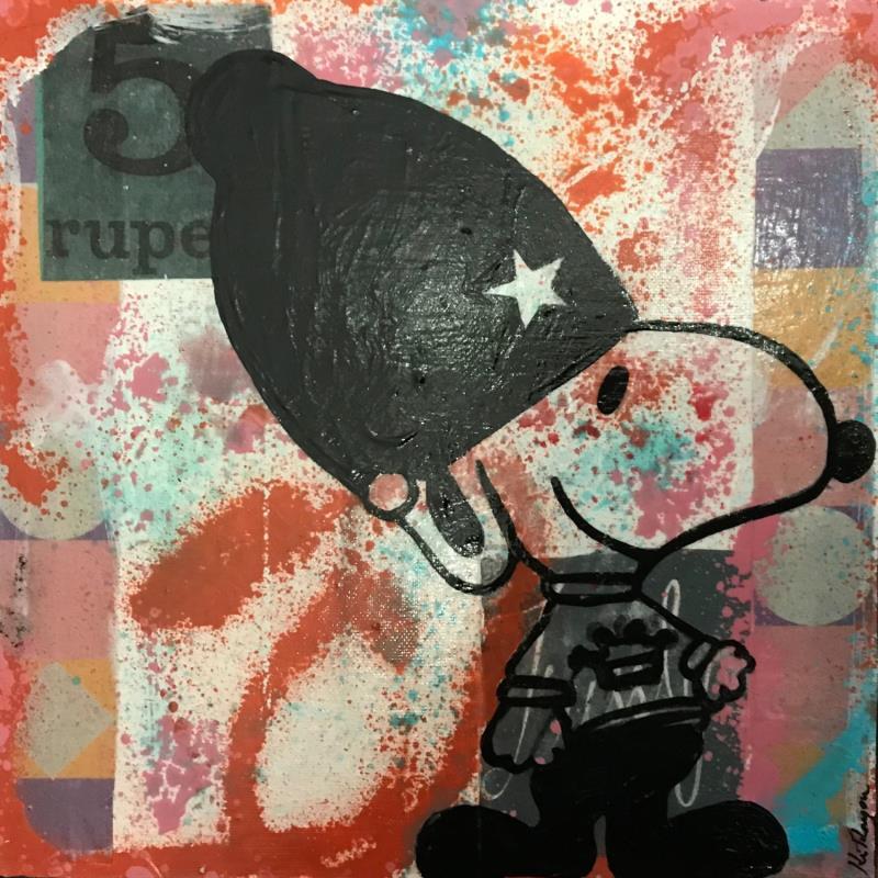 Painting Snoopy london  by Kikayou | Painting Pop art Graffiti Pop icons