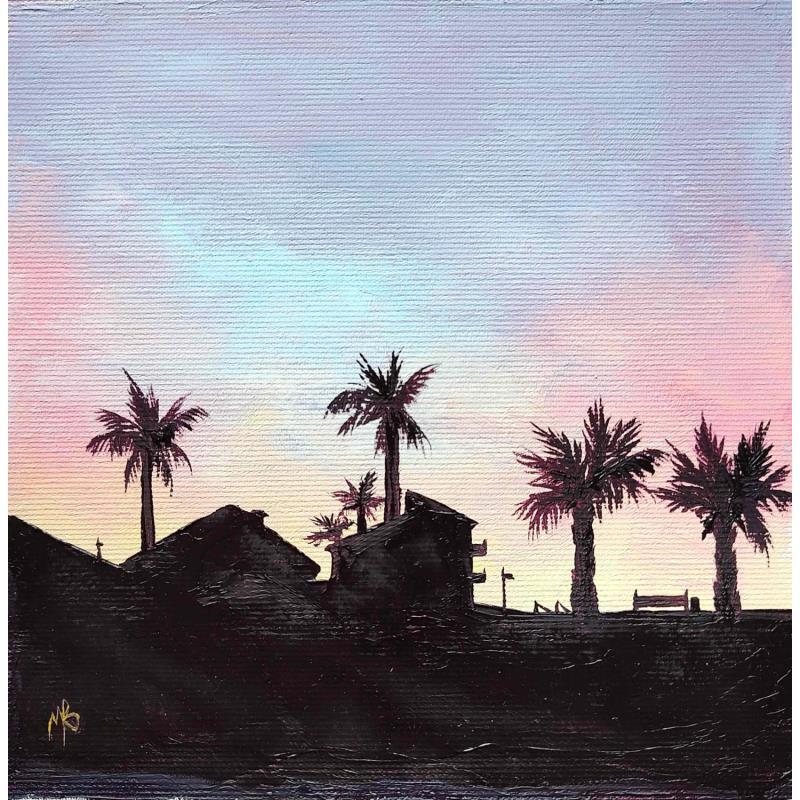 Gemälde Bord de plage von Blandin Magali | Gemälde Figurativ Landschaften Öl