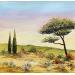 Painting Un après-midi en Provence  by Blandin Magali | Painting Figurative Landscapes Oil