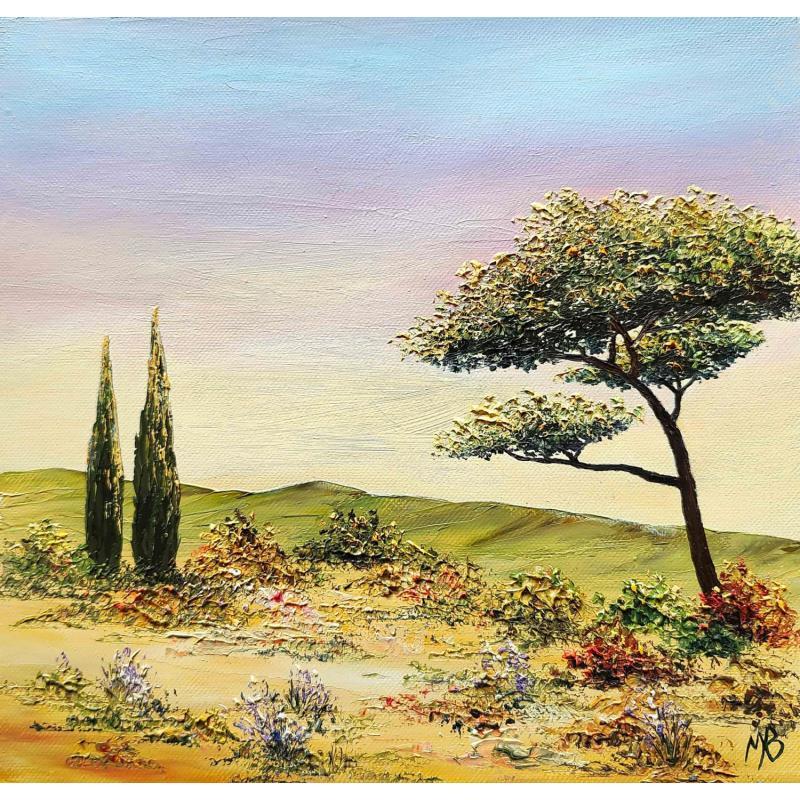 Peinture Un après-midi en Provence  par Blandin Magali | Tableau Figuratif Paysages Huile