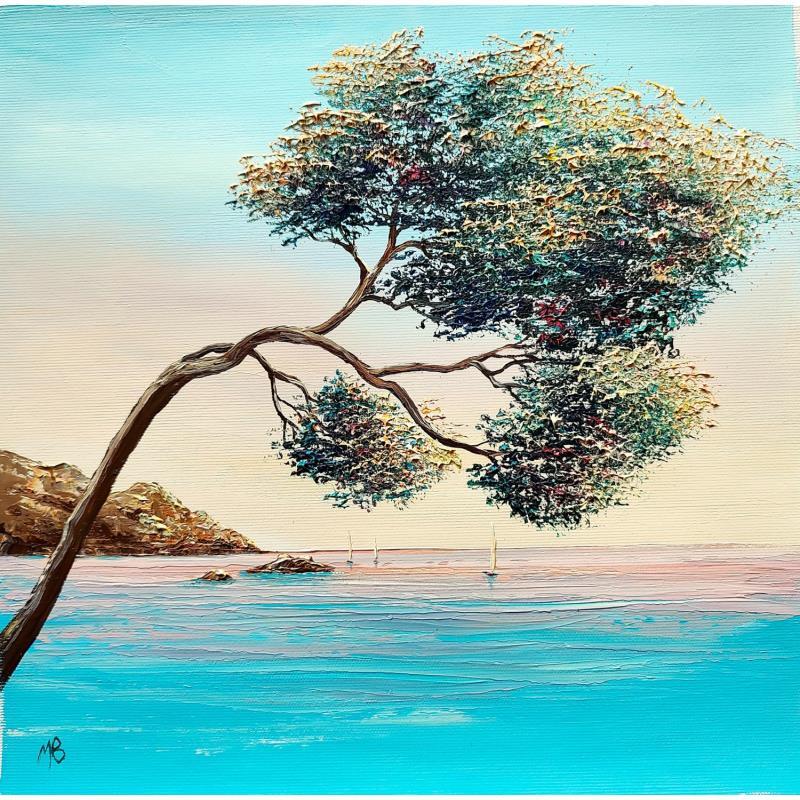 Gemälde Le pin du Sud von Blandin Magali | Gemälde Figurativ Landschaften Öl
