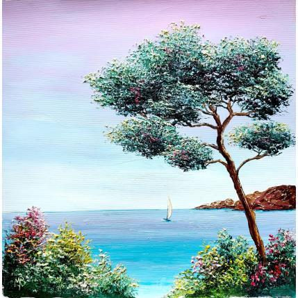 Painting Vers les calanques by Blandin Magali | Painting Figurative Oil Landscapes