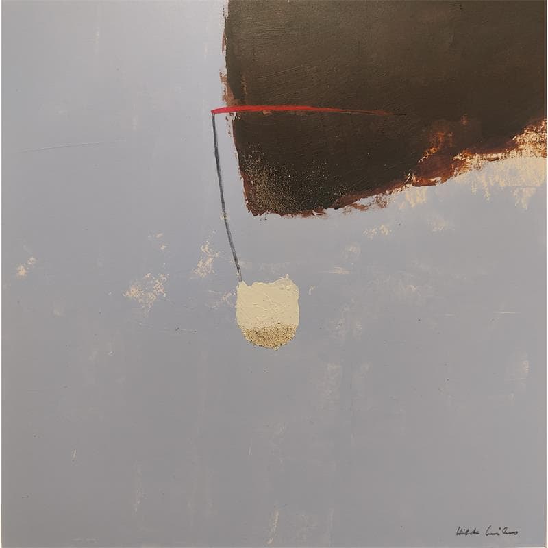 Peinture Pam14 par Wilms Hilde | Tableau Abstrait Mixte minimaliste