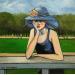 Gemälde La Parisienne von Manesenkow Tania | Gemälde Figurativ Porträt Öl