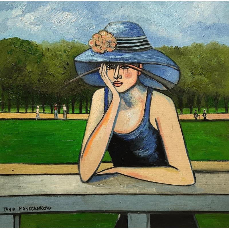 Painting La Parisienne by Manesenkow Tania | Painting Figurative Oil Portrait