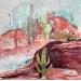 Painting Le vent souffle sur l Arizona  by Cécile Colombo x Isabelle Seruch Capouillez | Painting Figurative Landscapes