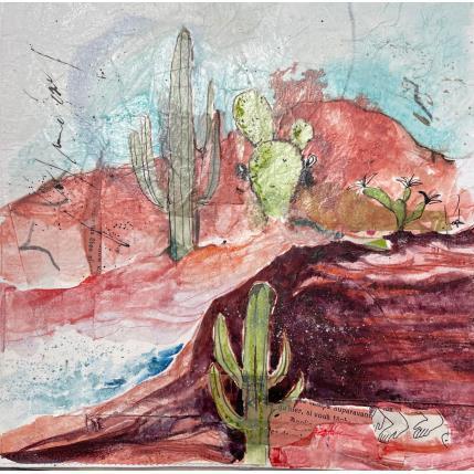 Peinture Le vent souffle sur l Arizona  par Cécile Colombo x Isabelle Seruch Capouillez | Tableau Figuratif Paysages