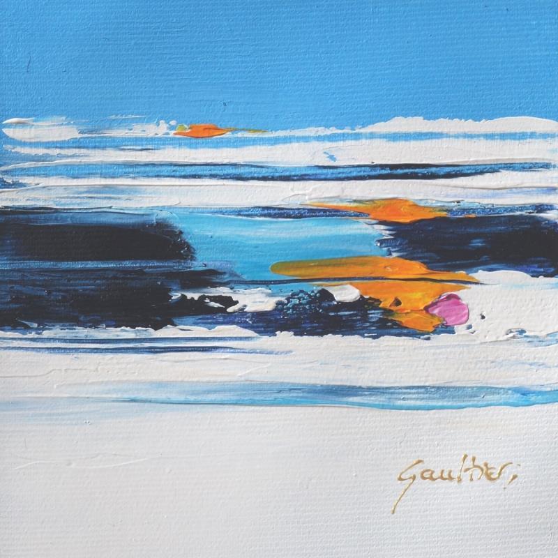 Painting A l'horizon by Gaultier Dominique | Painting Abstract Oil Marine