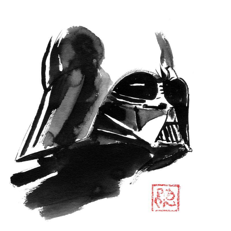 Peinture Darth Vader par Péchane | Tableau Figuratif Encre