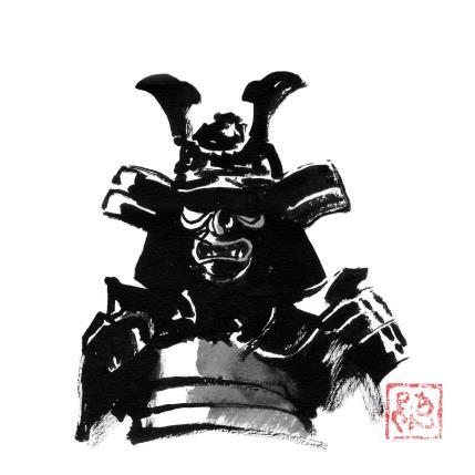 Painting Samurai armor by Péchane | Painting Figurative Ink