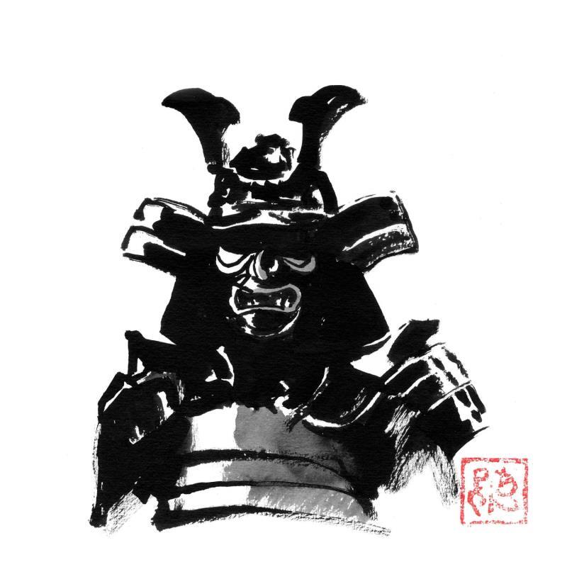 Painting Samurai armor by Péchane | Painting Figurative Ink