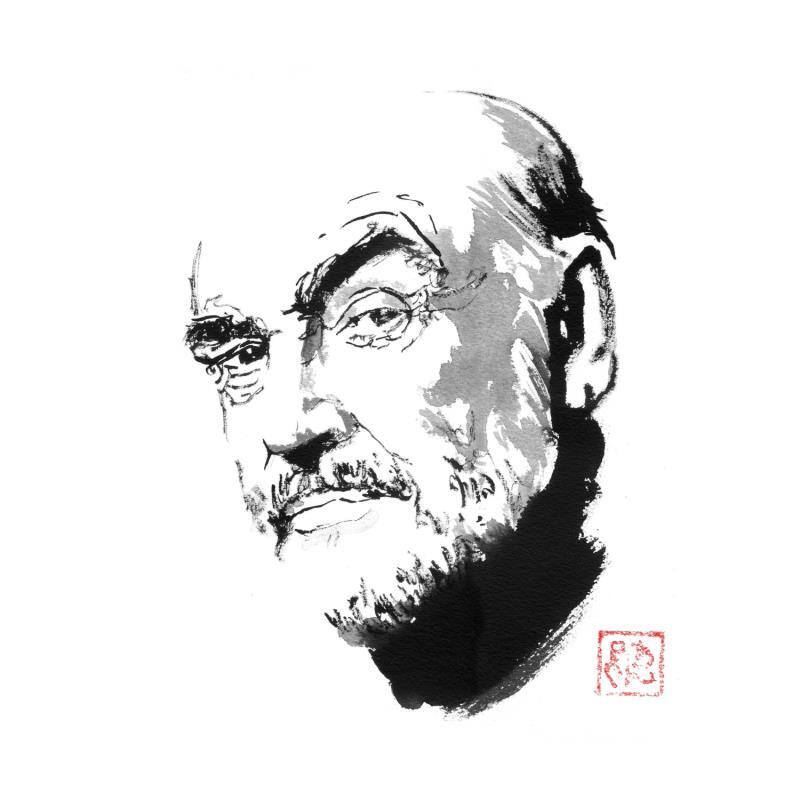 Gemälde Sean Connery von Péchane | Gemälde Figurativ Tinte