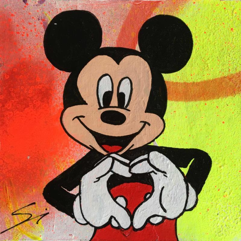 Peinture I LOVE U par Mestres Sergi | Tableau Pop-art Icones Pop Graffiti Acrylique