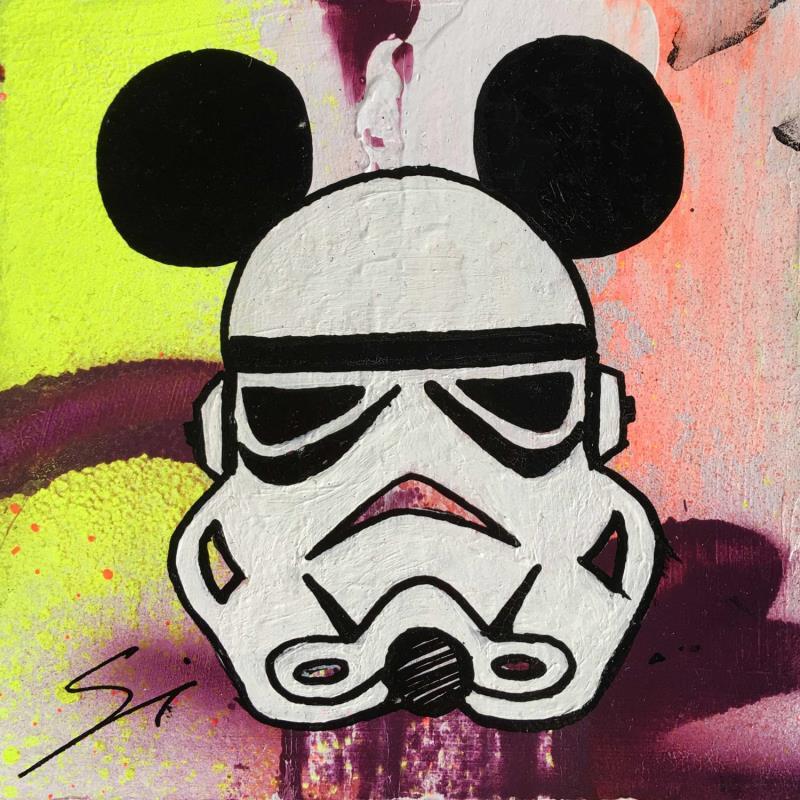 Painting WARRIOR MICKEY by Mestres Sergi | Painting Pop-art Pop icons Graffiti Acrylic