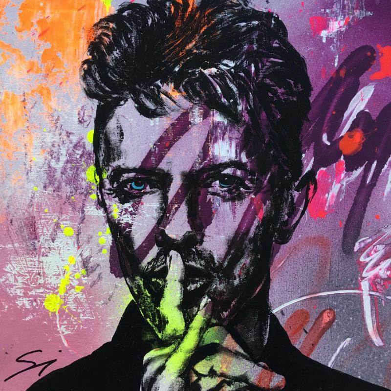 Painting DAVID BOWIE by Mestres Sergi | Painting Pop-art Acrylic, Graffiti Pop icons