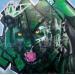 Gemälde Black panther von Chauvijo | Gemälde Pop-Art Pop-Ikonen Graffiti Acryl Harz