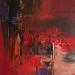Peinture Crimson (ii) par Talts Jaanika | Tableau Abstrait Urbain Acrylique
