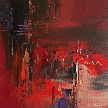 Painting Crimson (ii) by Talts Jaanika | Painting Abstract Acrylic Urban