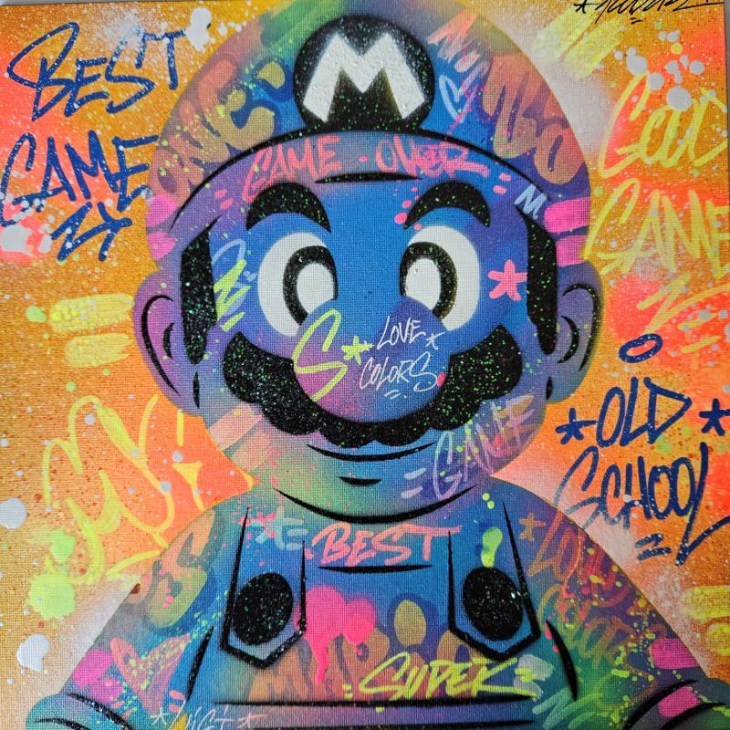 Gemälde Mario game von Kedarone | Gemälde Pop art Graffiti, Posca Pop-Ikonen