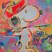 Peinture Snoopy colors par Kedarone | Tableau Pop-art Icones Pop Graffiti Posca