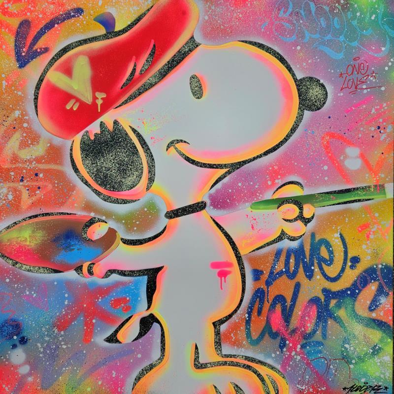 Peinture Snoopy colors par Kedarone | Tableau Street Art Graffiti, Posca Icones Pop