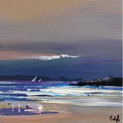 Painting Playa by Chevalier Lionel | Painting Figurative Acrylic Landscapes, Marine, Minimalist