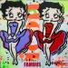 Painting FAMOUS by Euger Philippe | Painting Pop-art Pop icons Graffiti Cardboard Acrylic Gluing