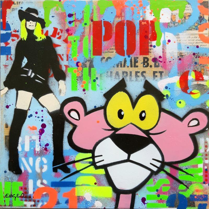 Gemälde POP von Euger Philippe | Gemälde Pop-Art Pop-Ikonen Graffiti Acryl Collage
